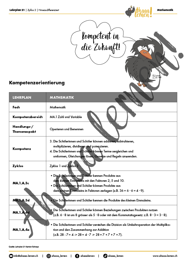 Ahaaa lernen Teilen mit Rest Unterrichtsmaterial Ahaaa lernen Teilen mit Rest Unterrichtsmaterial