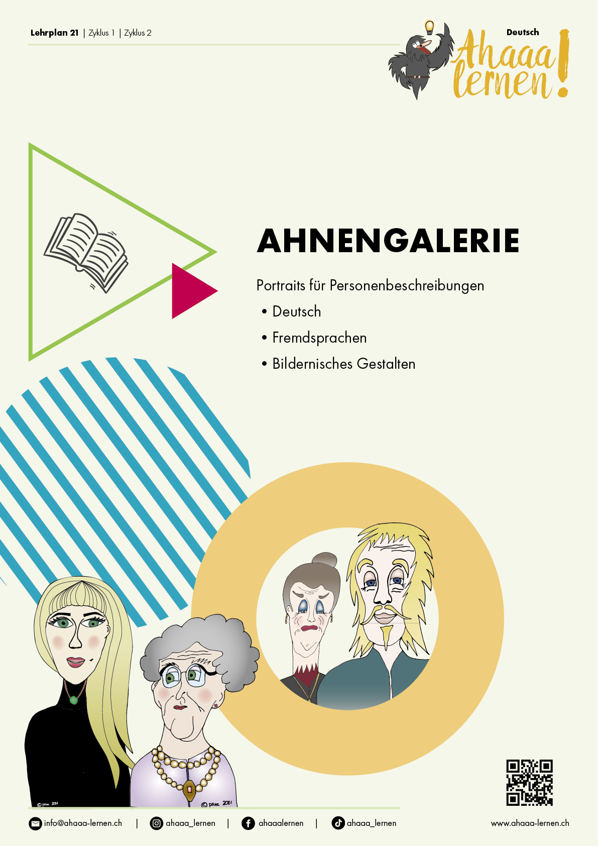 Ahaaa lernen | Ahnengalerie Unterrichtsmaterial | Lehrplan 21