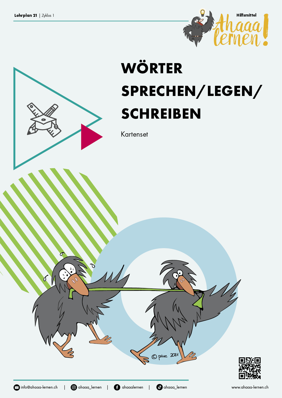 Ahaaa lernen Woerter legen - schreiben Vorlage